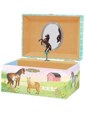 Horse Jewelry Box Horse Toys for Girls Age 4-6- Kids Jewelry Box with Spinning